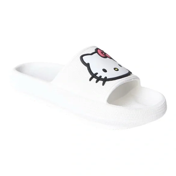 089 Hello Kitty White Slides Womens Size Small - Picture 3 of 6